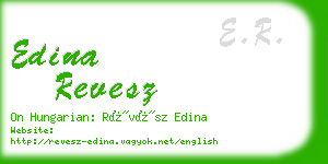 edina revesz business card